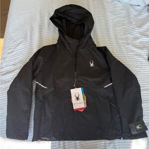 Spyder Black Jacket with Logo